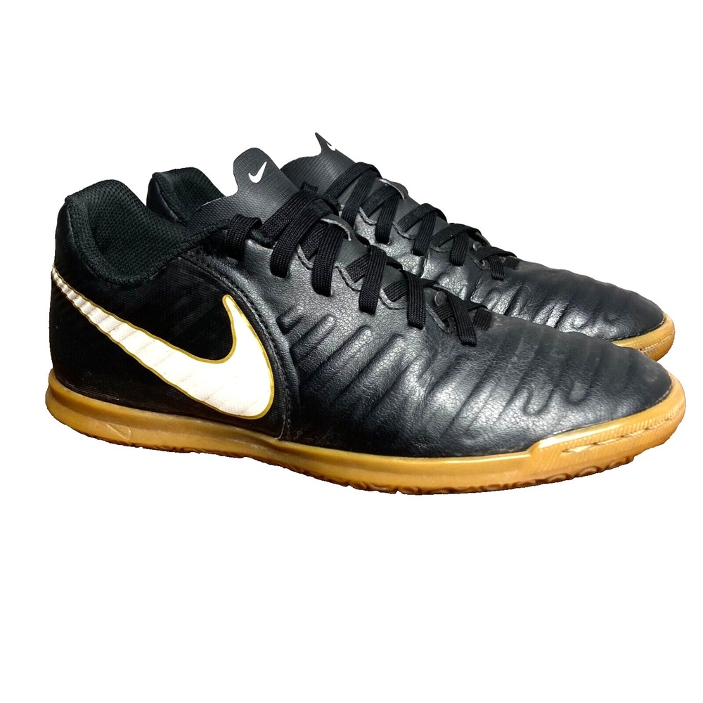 Nike Sneakers Tempo X Rio IV Indoor Soccer Shoe 6 Youth 6Y Black Gum 897769 002